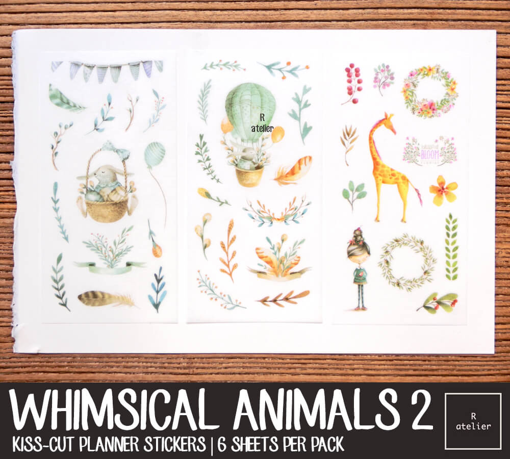 Whimsical Animals Series 2 Sticker Set