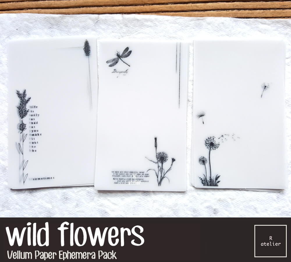 Wild Flowers | Vellum Note Paper